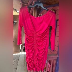 Elegant pink Ruched Dress XL